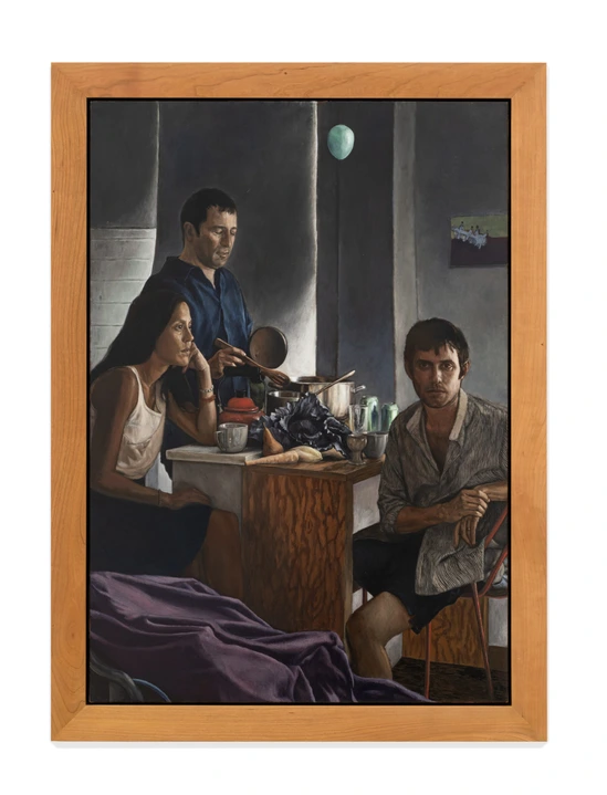 Giangiacomo Rossetti, Purple cabbage, 2024 Oil on wood panel, artist frame. Artwork: 39 1/3 × 27 3/8 inches (100 x 70 cm) Frame: 44 3/8 × 32 1/2 x 2 1/8 in.
